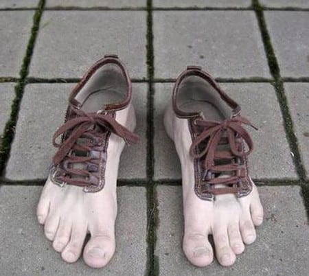 Funky feet shoes