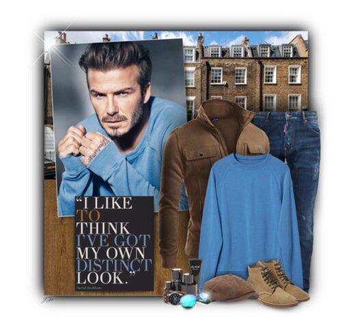 casual outfit combinations of david beckham