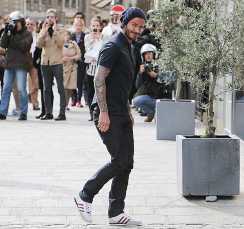 casual outfit of david beckham
