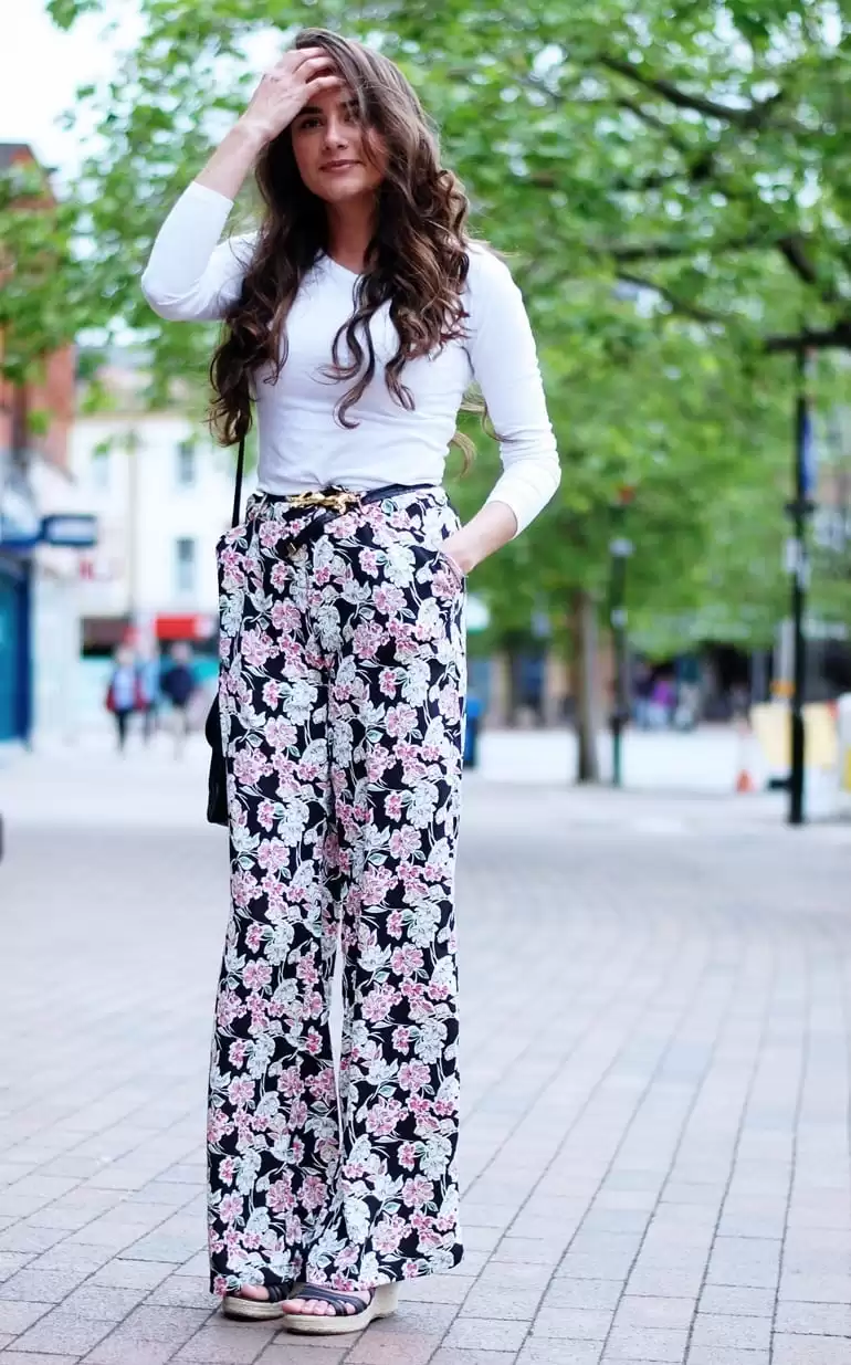 Girls Street Style with floral Print Trouser