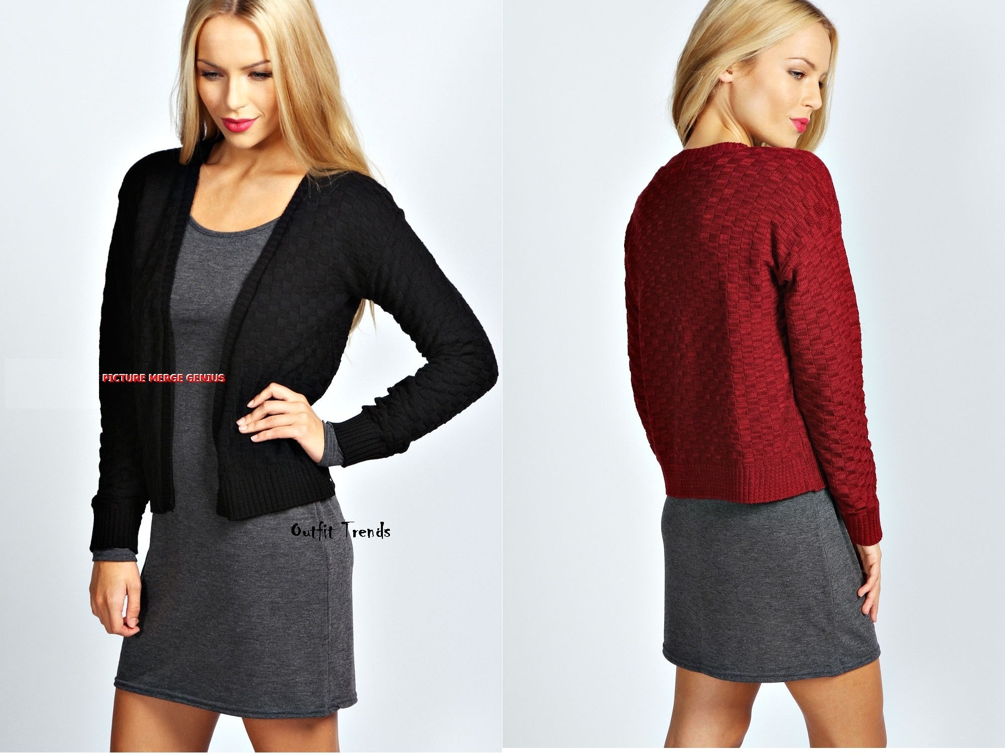 Stylish Black and Red Cardigans