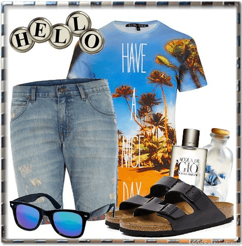 Funky beach outfit combinations men
