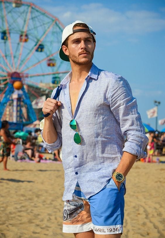 male models beach
