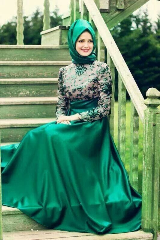 Beautiful dresses with hijab