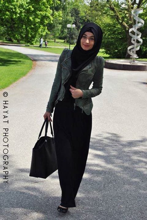 Street style look with hijab