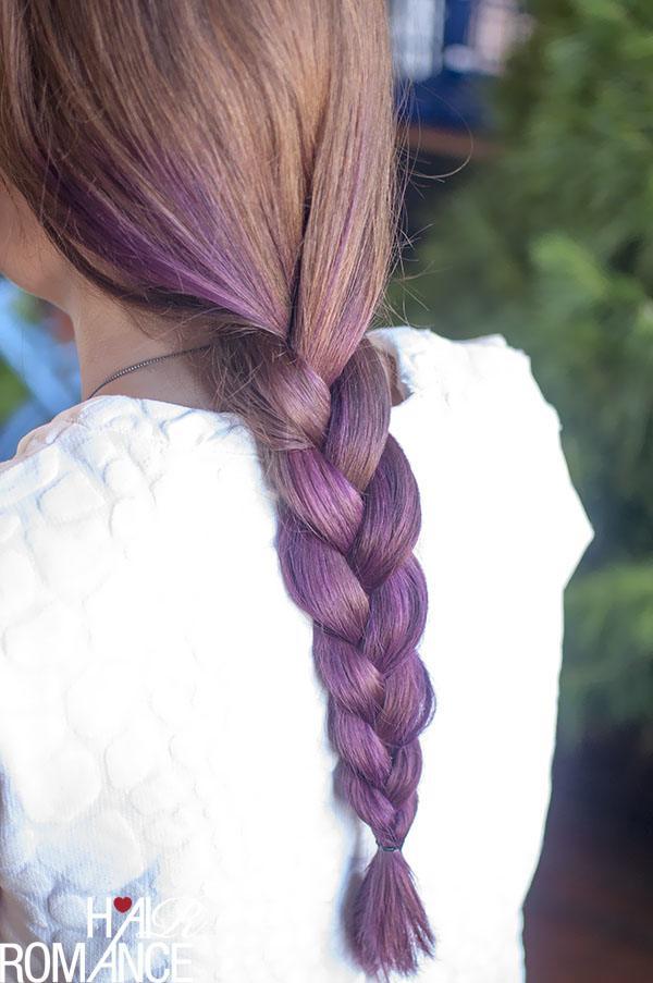 Braid purple hair