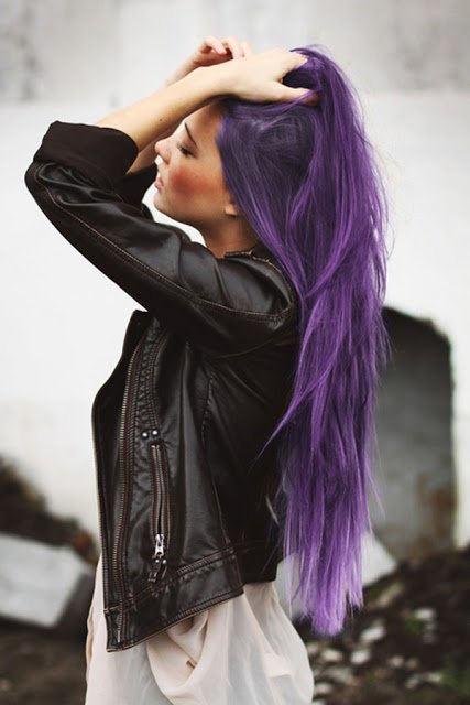Girls with purple hair