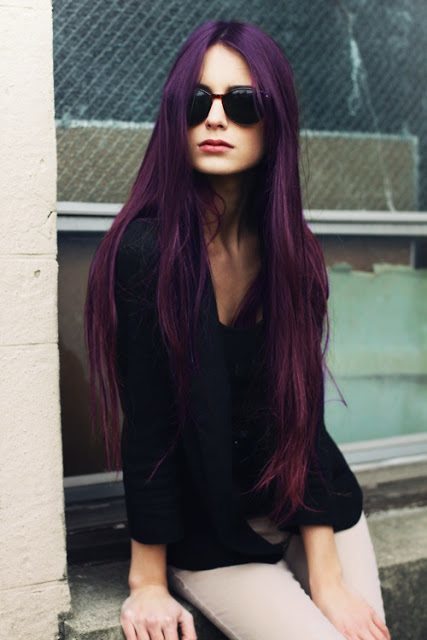 Latest purple hair fashion