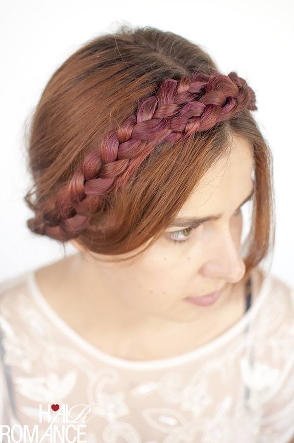 Milkmaid Purple braid hairstyle