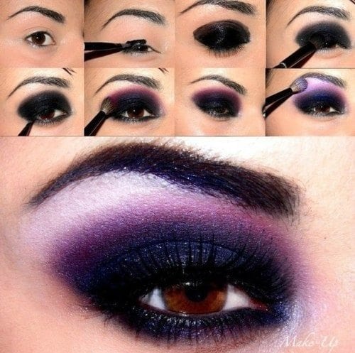 Purple Smokey Eye makeup