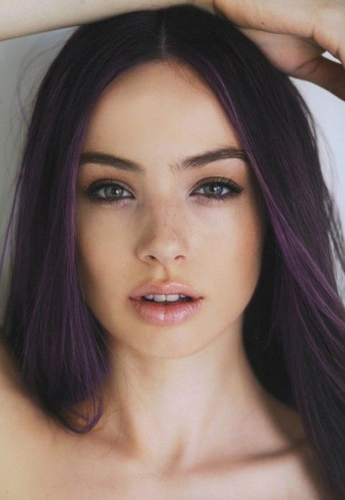 Purple and black hair