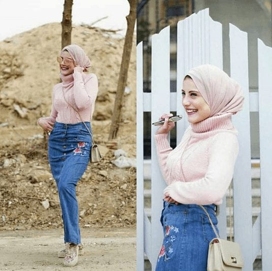 how to wear hijab with jeans
