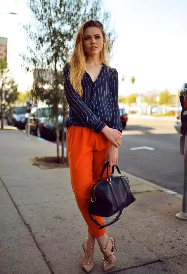 orange baggy pants