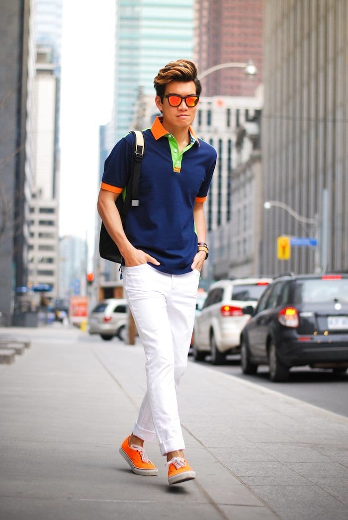 street style polo shirt