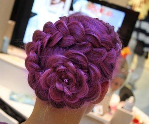 stylish purple hairs