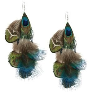 Cool Peacock Feather Earrings