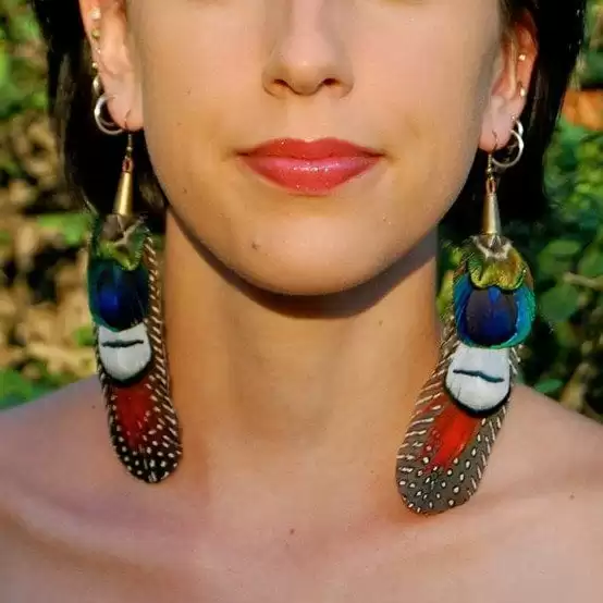 Feather Earrings Fashion