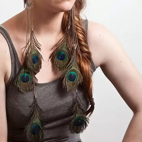 Funky Feather Earrings