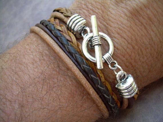 #35 Most Trendy and Cool Leather Bracelets for Men's bracelet