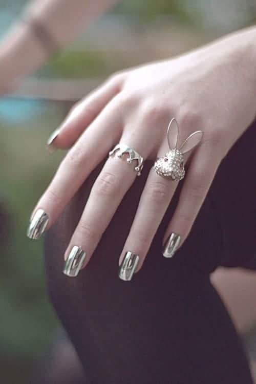 Metallic nail polish ideas