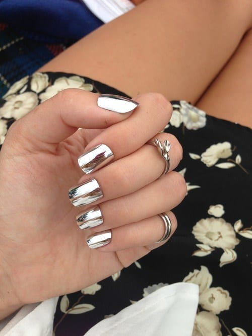 25 Most Awesome Mirror and Metallic Nail Art Ideas