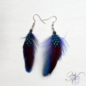 Purple Feather Earring