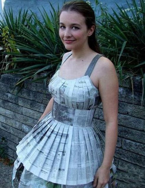 Stylish paper dresses