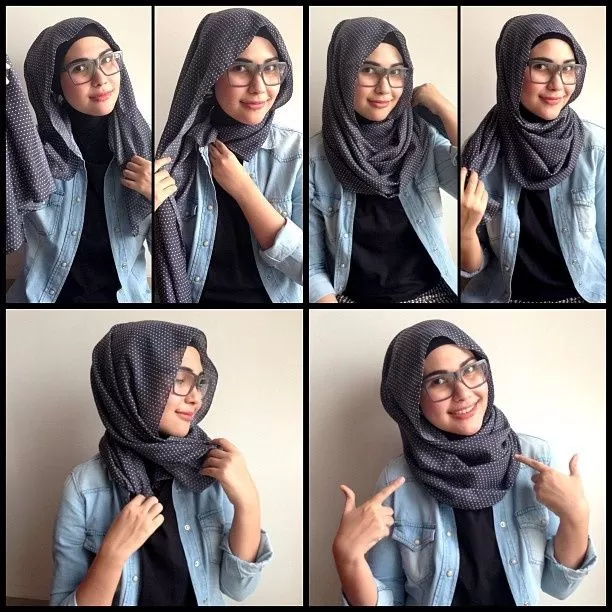 Hijab style for Girls with Glasses