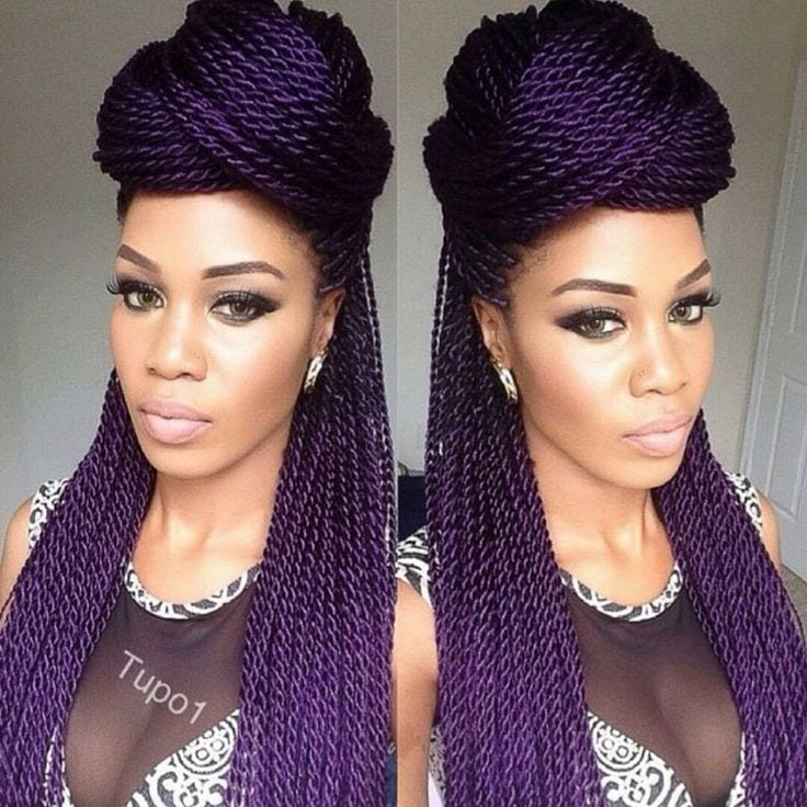 purple hairstyles for black girls
