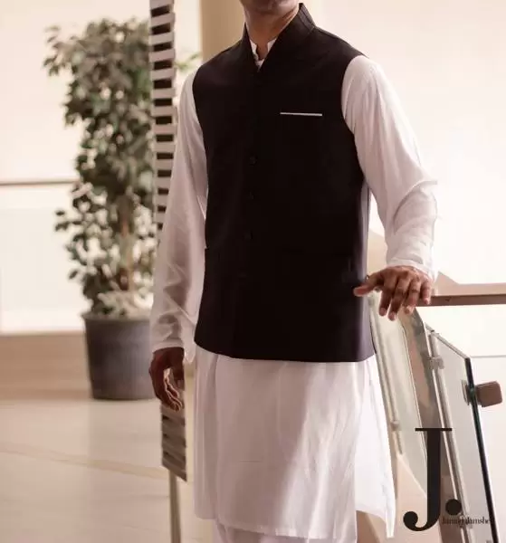 Designers waist coat shalwar kameez