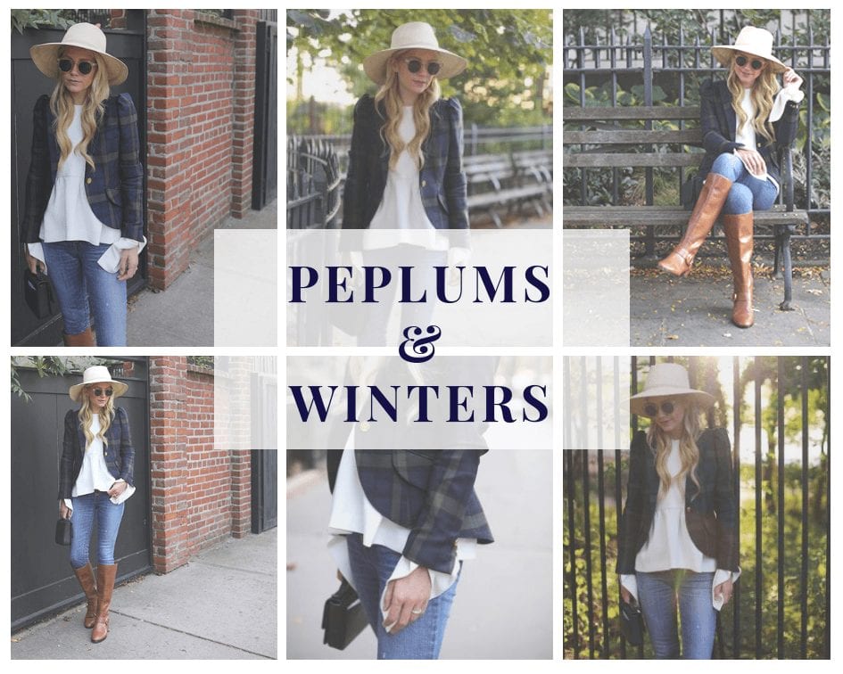 how to wear peplum tops in winters
