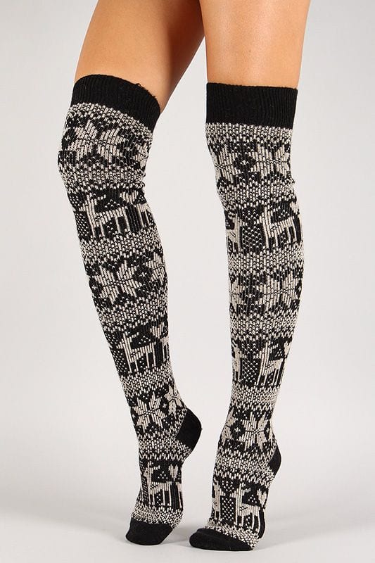 12 Funky And Cool Printed Thigh High Socks Stockings