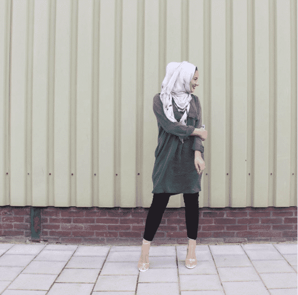 Ootd midi dress hijab