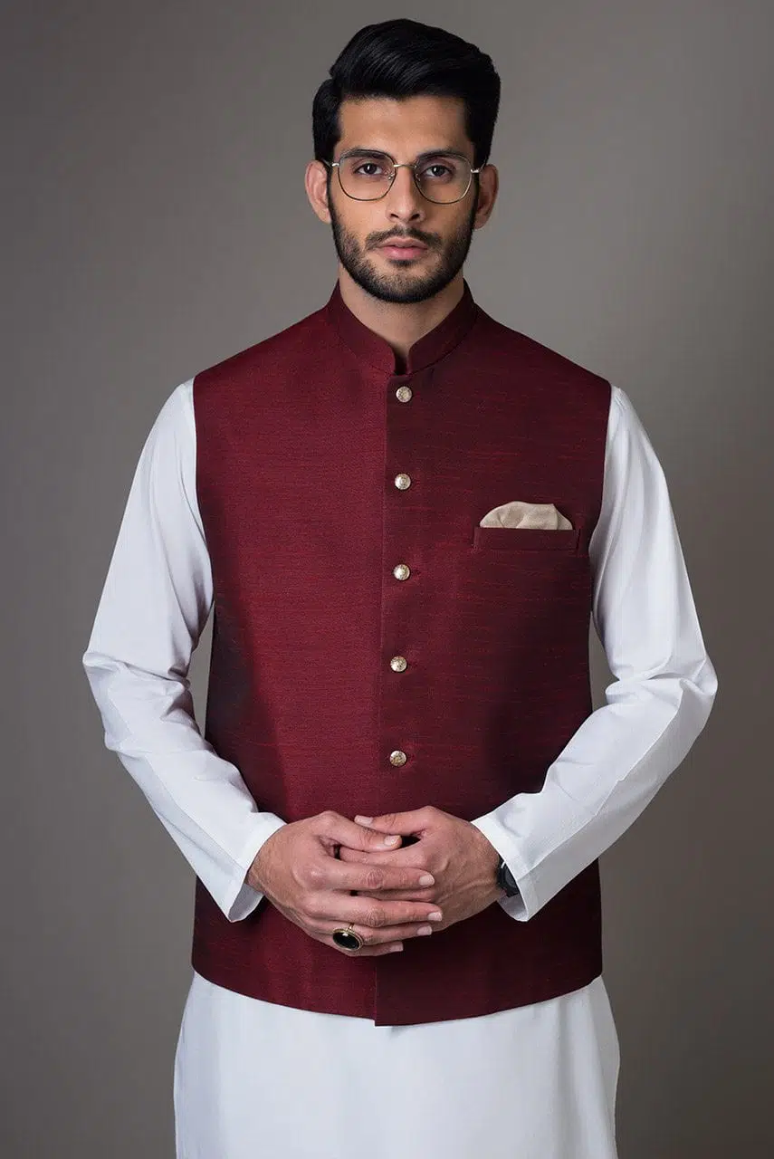 how to wear waistcoat with shalwar kameez men