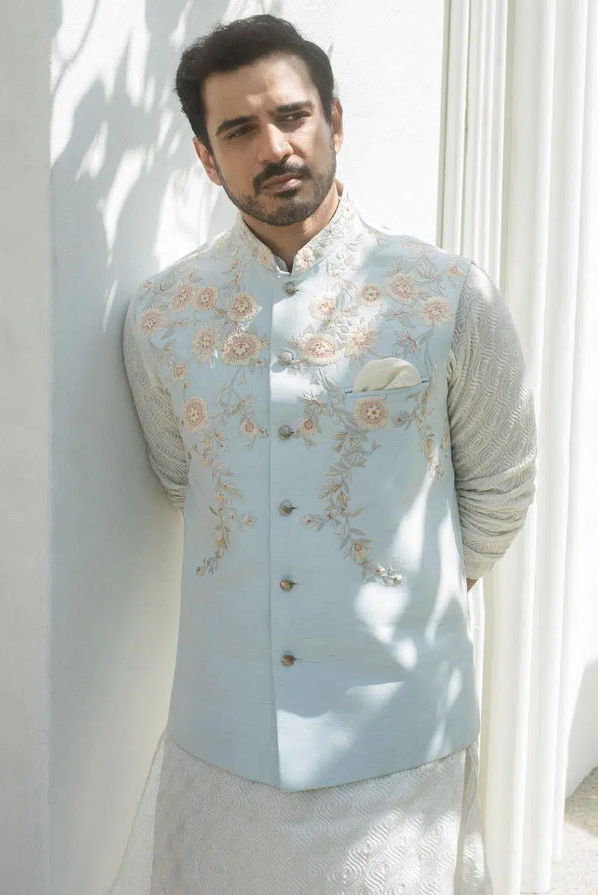 how to wear waistcoat with shalwar kameez men