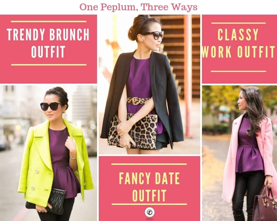 peplum top outfits for winters