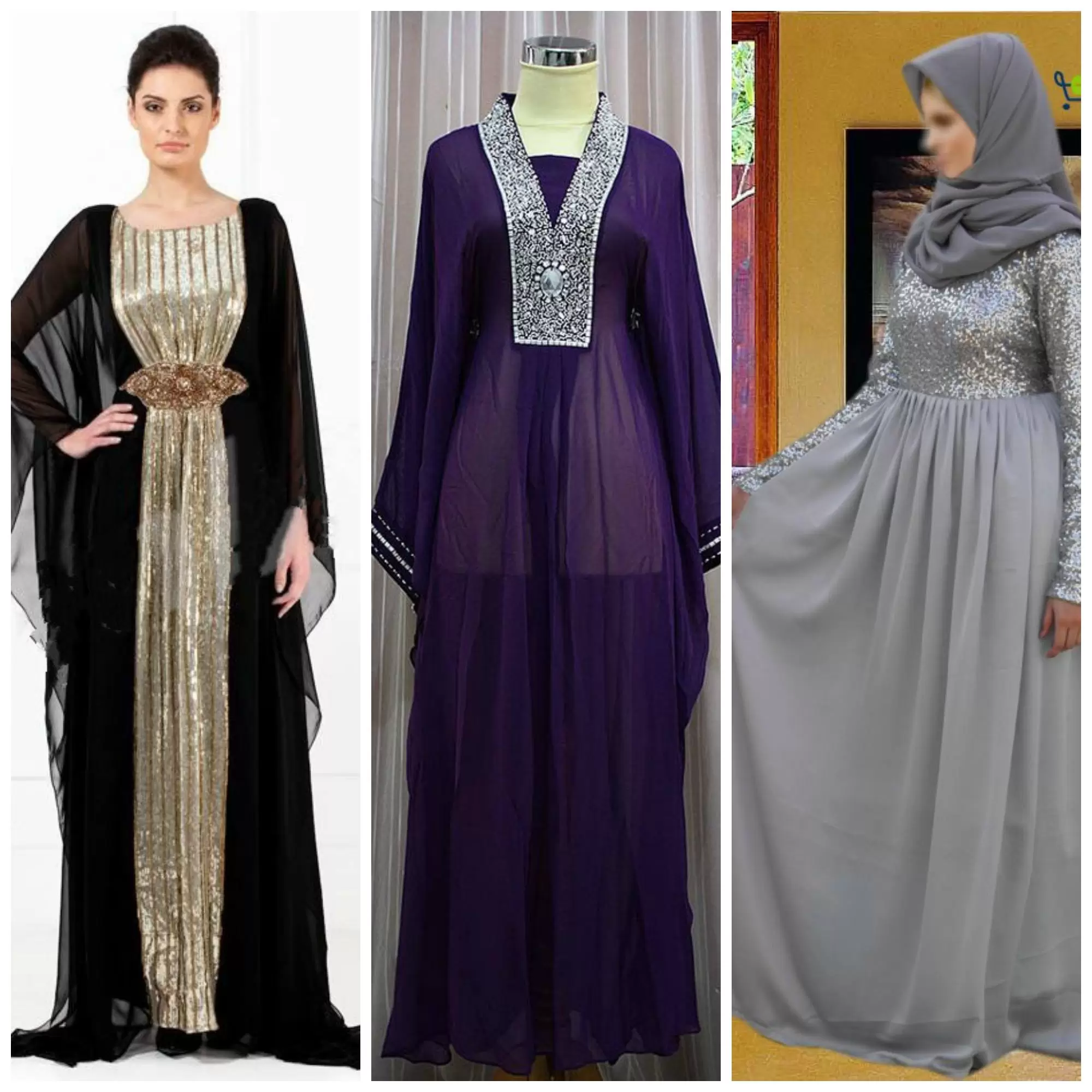 fancy abayas with sequin