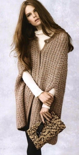 crocheted long sweater style