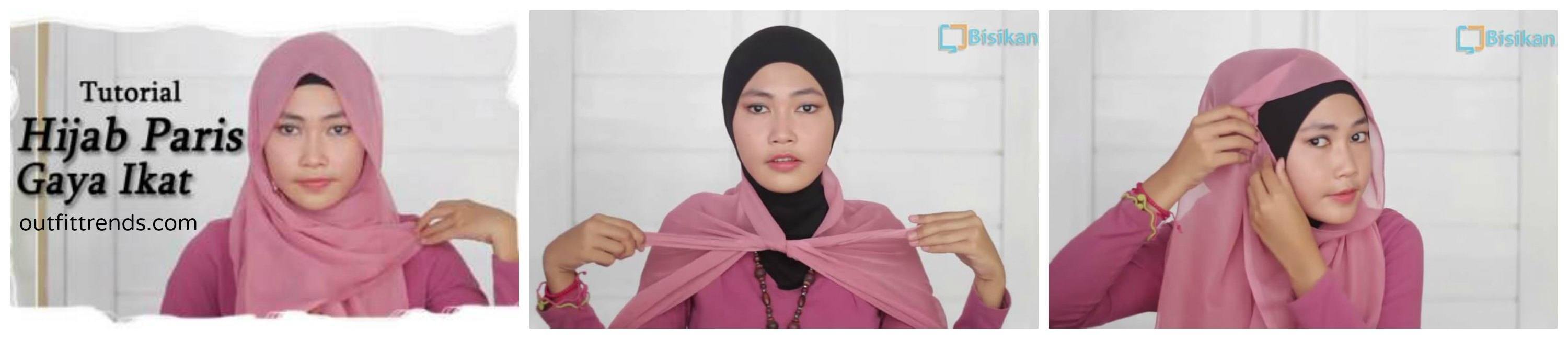 tutorial hijab paris yang mudah