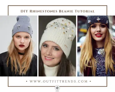 DIY Rhinestones Beanie Tutorial For Chic Style Winters