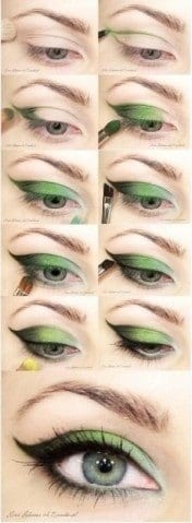 green eyes party makeup tutorial