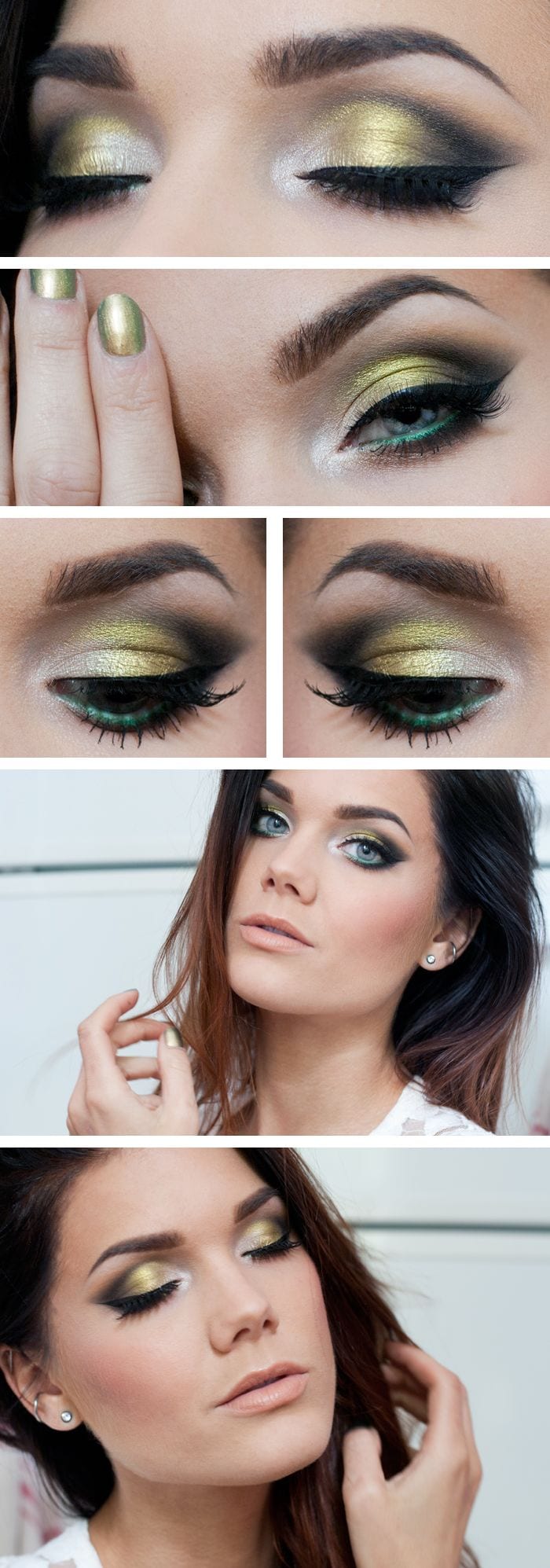 linda hallberg green smokey eye tutorial