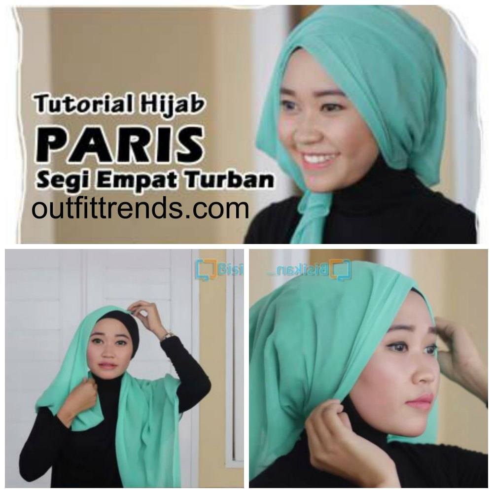 tutorial hijab turban paris