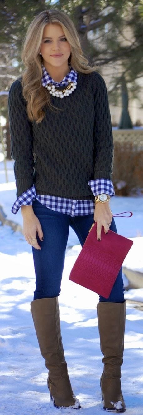 25 Cutest Winter Outfits For College & High School Girls