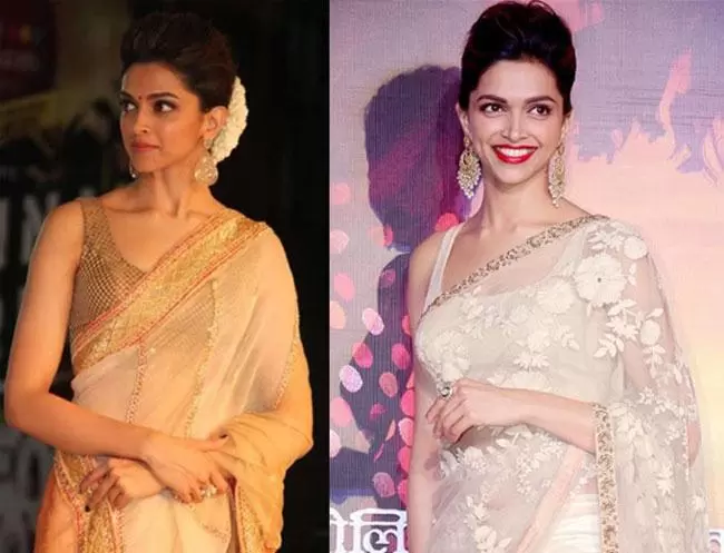 Deepika saree hairstyle