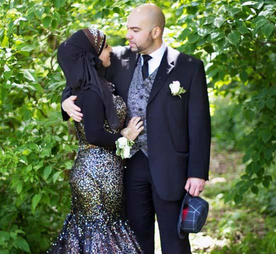 black islamic wedding dress