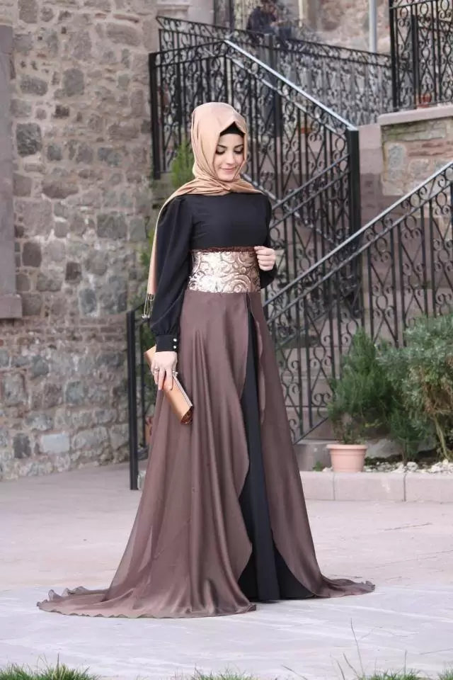 Two Tone Abaya with Hijab