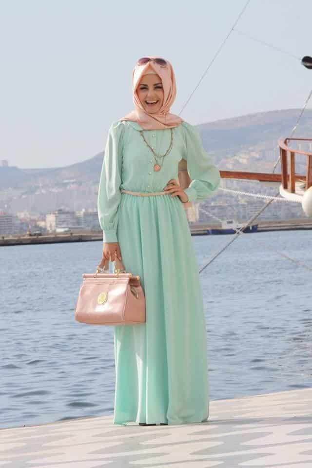 Hijab Maxi Style -20 Chic Ways To Wear Hijab With Maxi dress
