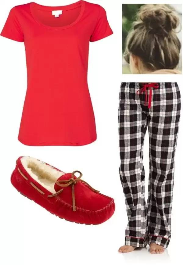 polyvore pajama outfits