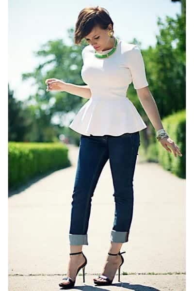 Summer Peplum Outfits-17 ways to Wear Peplum Tops in Summers